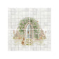 Traditional British countryside scene featured on an elegant decorative marble mural