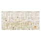 Mosaic tiles featuring a delicate watercolour-style illustration of wildflowers, bees, and a beehive on a white and light grey tile grid background.