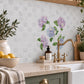 Hand-finished kitchen watercolour wall mural inspired by quintessential English countryside