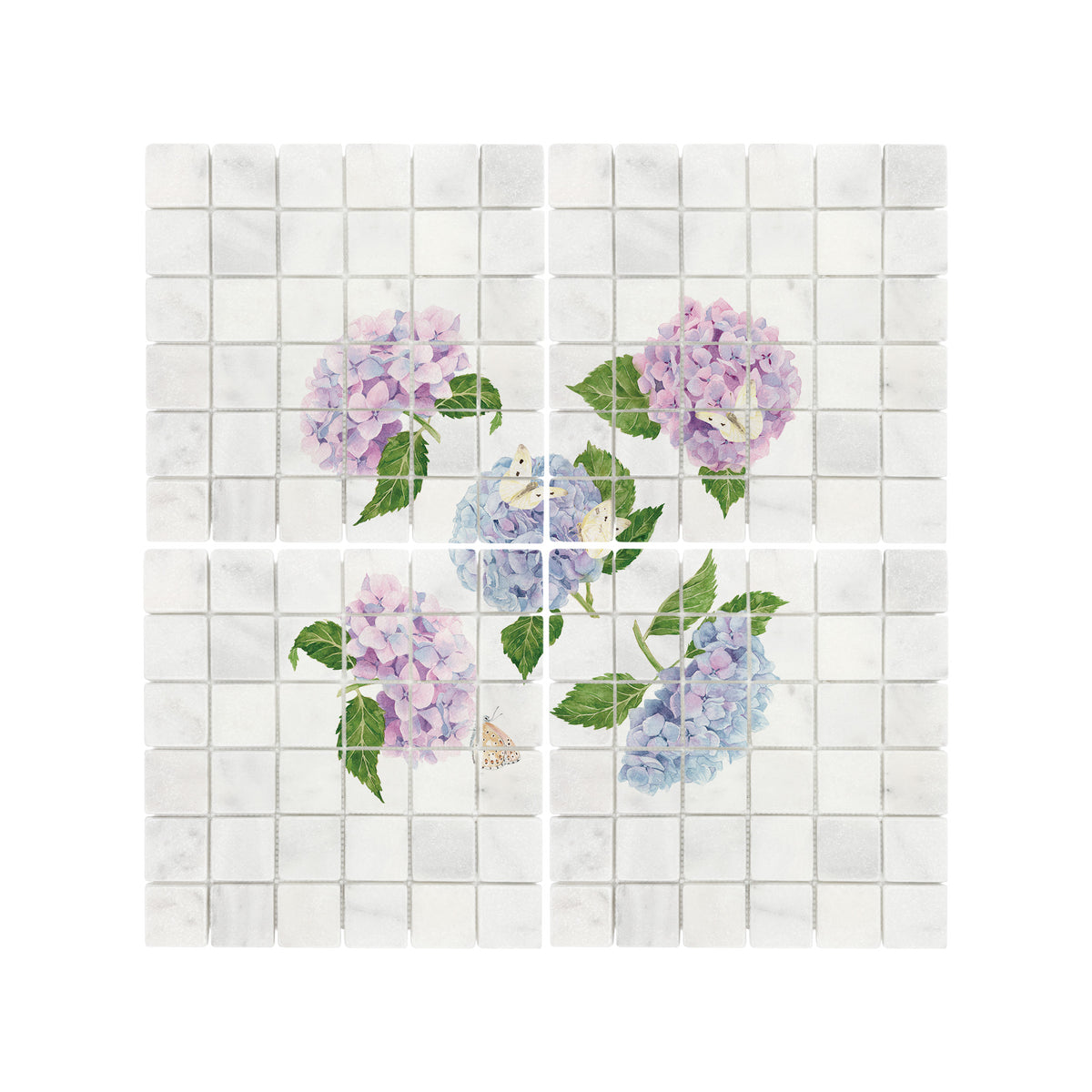 Hand-finished kitchen watercolour wall mural inspired by quintessential English countryside