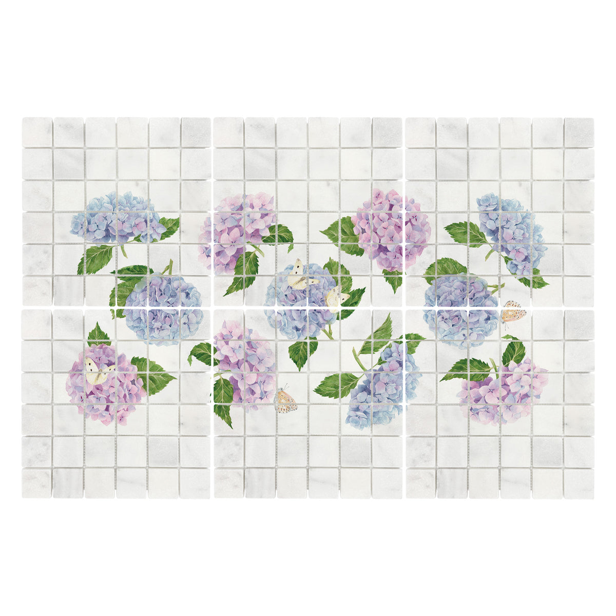 Hand-finished kitchen watercolour wall mural inspired by quintessential English countryside