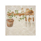 This Large Marble serving platter, this design  has some mischievous mice playing in the garden shed. 