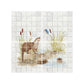 Bespoke decorative kitchen tiles featuring a traditional English countryside scene an otter and kingfisher 