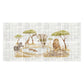 Hand-painted watercolour style mural inspired by the English countryside safari themed kitchen