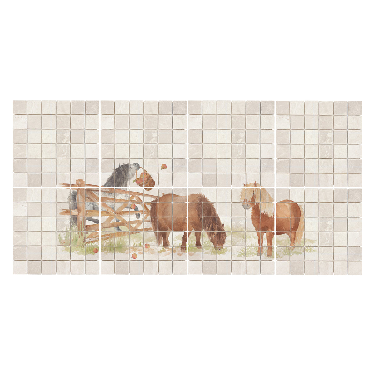 Decorative countryside watercolour artwork for a sophisticated kitchen interior
