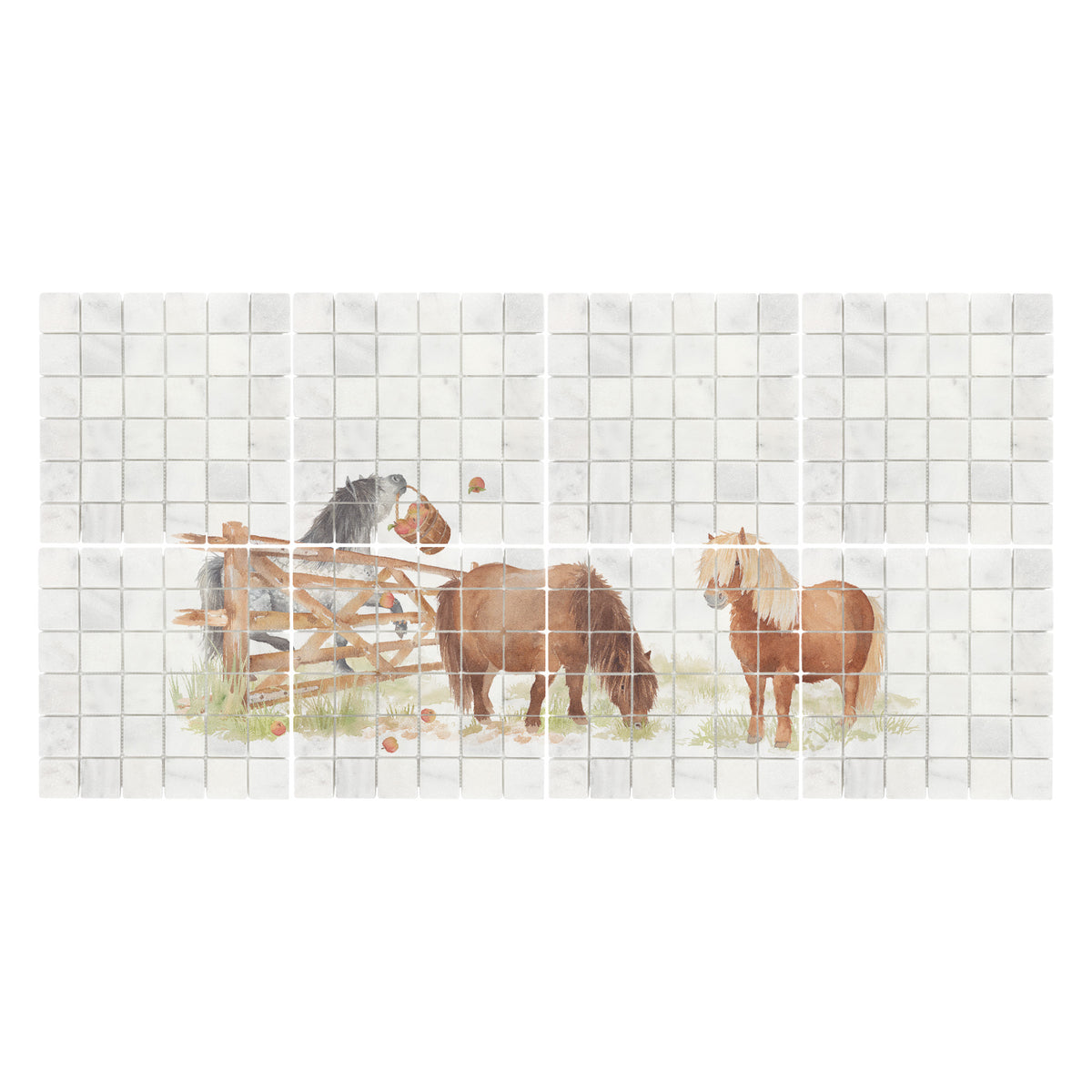 Decorative countryside watercolour artwork for a sophisticated kitchen interior