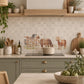 Decorative countryside watercolour artwork for a sophisticated kitchen interior