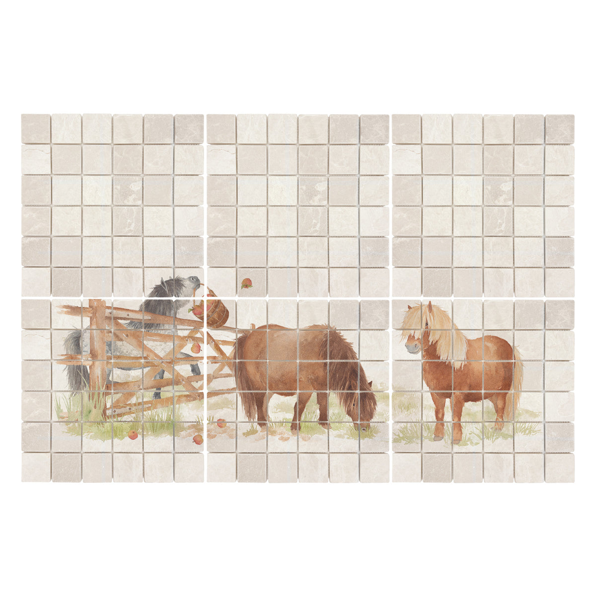 Decorative countryside watercolour artwork for a sophisticated kitchen interior