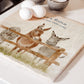 A personalised marble large platter with a donkey watercolour design. Create a personalised placemat, serving platter, trivet or cheeseboard as a luxury gift.