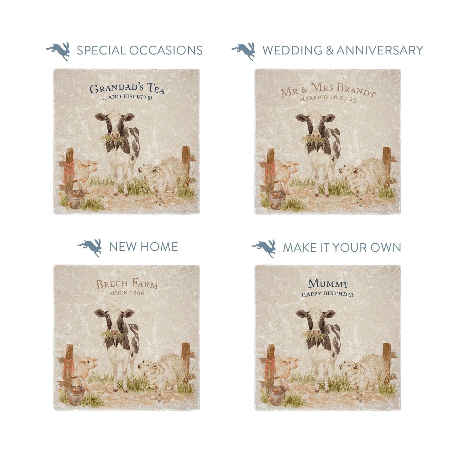 personalised text examples, making your platter truly yours.  