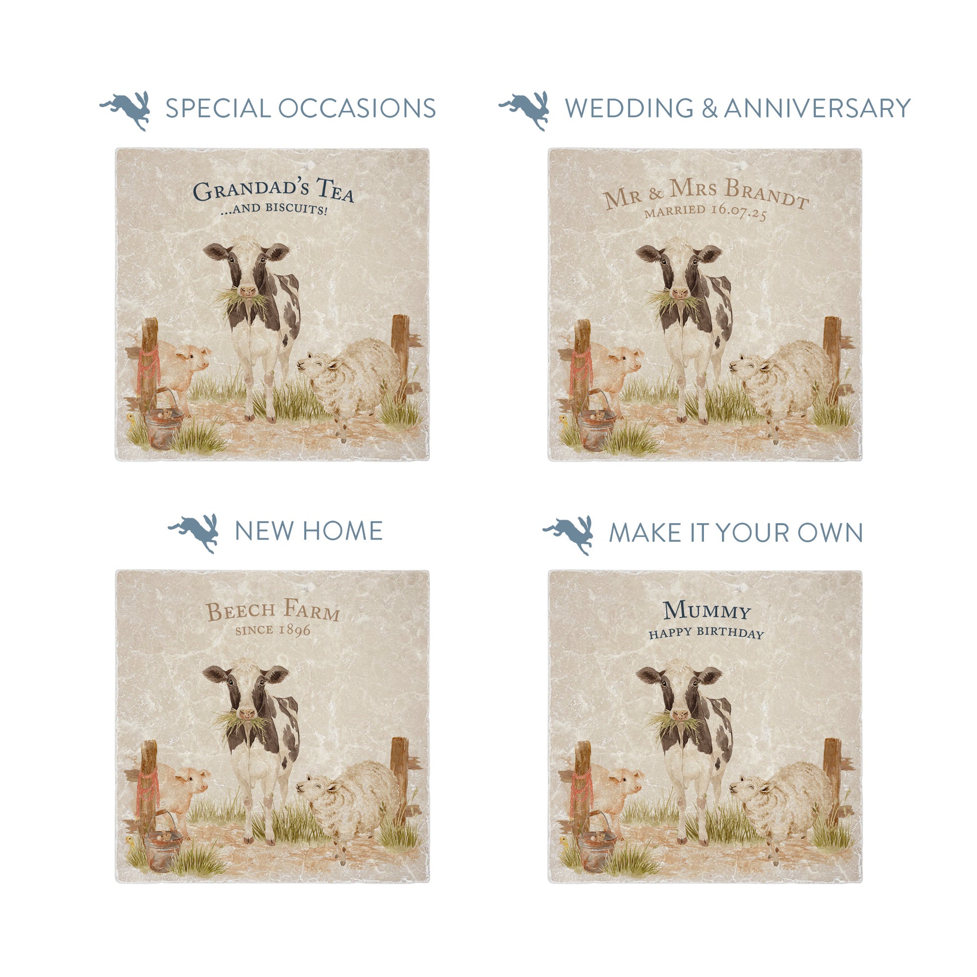 personalised text examples, making your platter truly yours.  