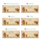Personalised phrase options for a rectangle wooden planter box with a watercolour design of a hairy highland cow family. Choose your phrase to suit any occasion including birthday, wedding, new home, and a selection of gardening phrases.