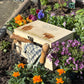 Medium wooden pine gift box, The perfect Personalised keepsake, multipurpose, memory box, storage box with two Highland cows in a field. The design  features our classic gentle watercolour style. The best was to offer a truly unique gift for a loved one. Garden enthusiast, garden tools, garden lover 