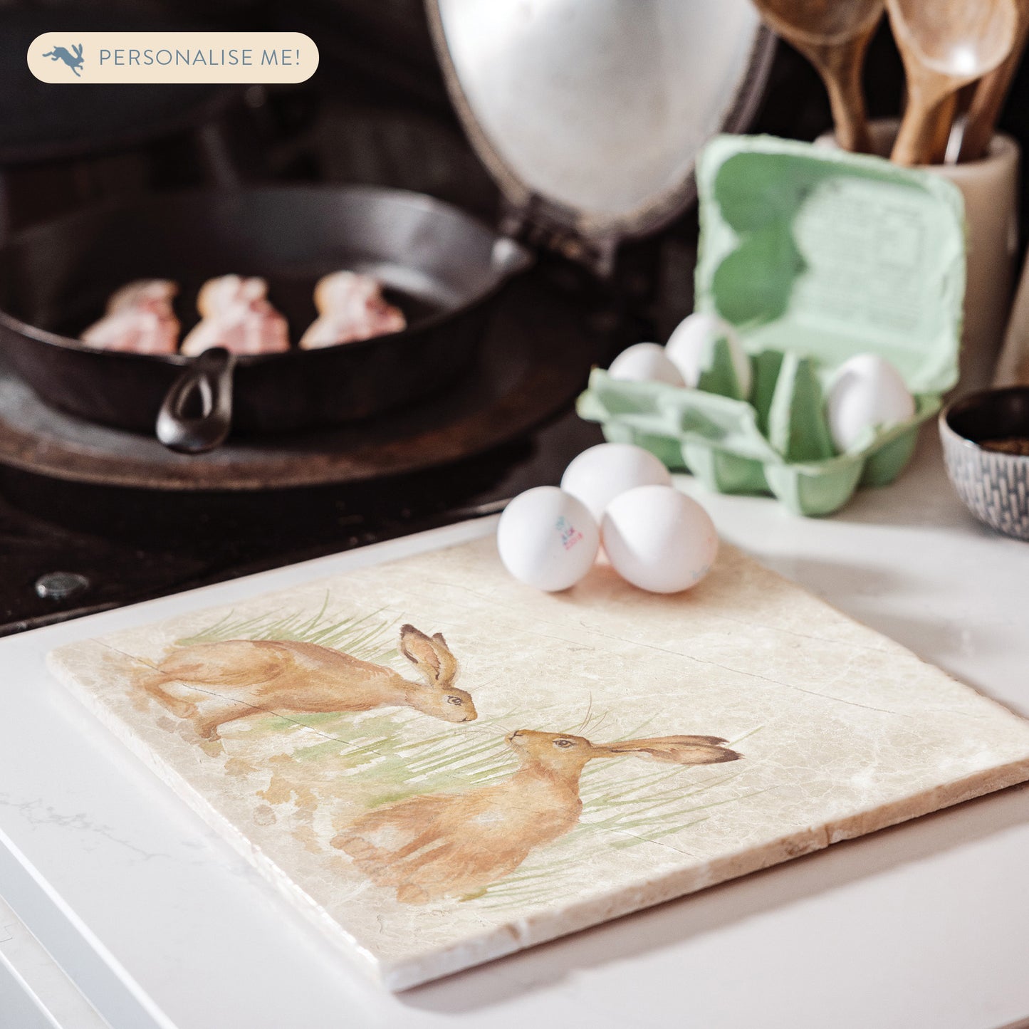 The Hopeful Hare Large Platter