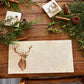A marble sharing platter featuring a watercolour portrait of a majestic stag.