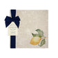 A medium multipurpose marble platter with a watercolour lemon design, perfect summer Mediterranean/Italian vibe.
