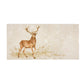 A handmade 20x40cm marble splashback tile featuring a watercolour design of a majestic stag.