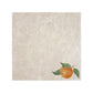 A large multipurpose marble platter with a minimalistic fruit watercolour orange design. great Mediterranean vibe