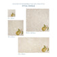 A selection of marble splashback tiles with a single pear motif, the tiles are available in 4 sizes.