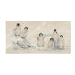 This Artic Design features emperor penguins huddled close together.  
