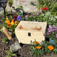 Medium wooden pine gift box, The perfect Personalised keepsake, multipurpose, memory box, storage box with three male pheasants and one female pheasant in a crop field. The design  features our classic gentle watercolour style. The best was to offer a truly unique gift for a loved ones