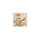 A 10x10cm cream marble splashback tile with a watercolour design featuring two robins with an upturned plant pot and ivy.