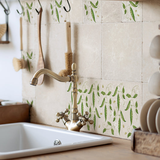 Watercolour Runner bean design. 