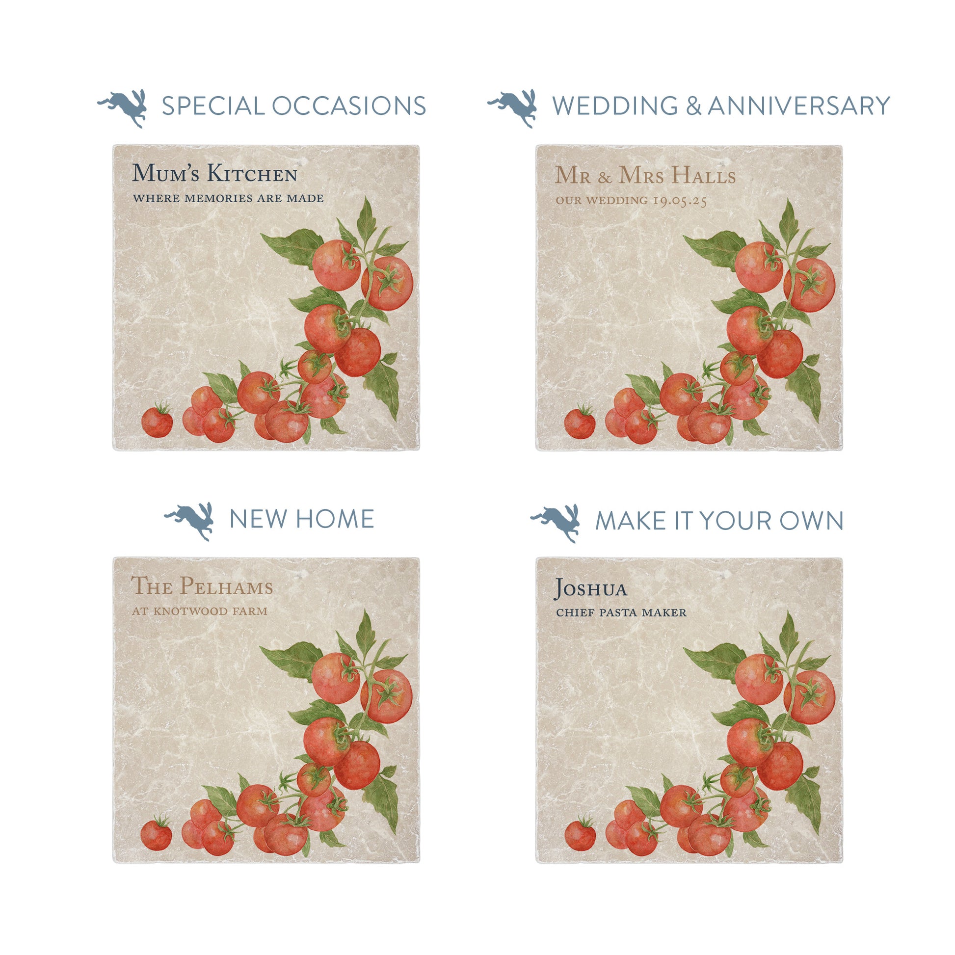 personalised text examples, making your platter truly yours.  