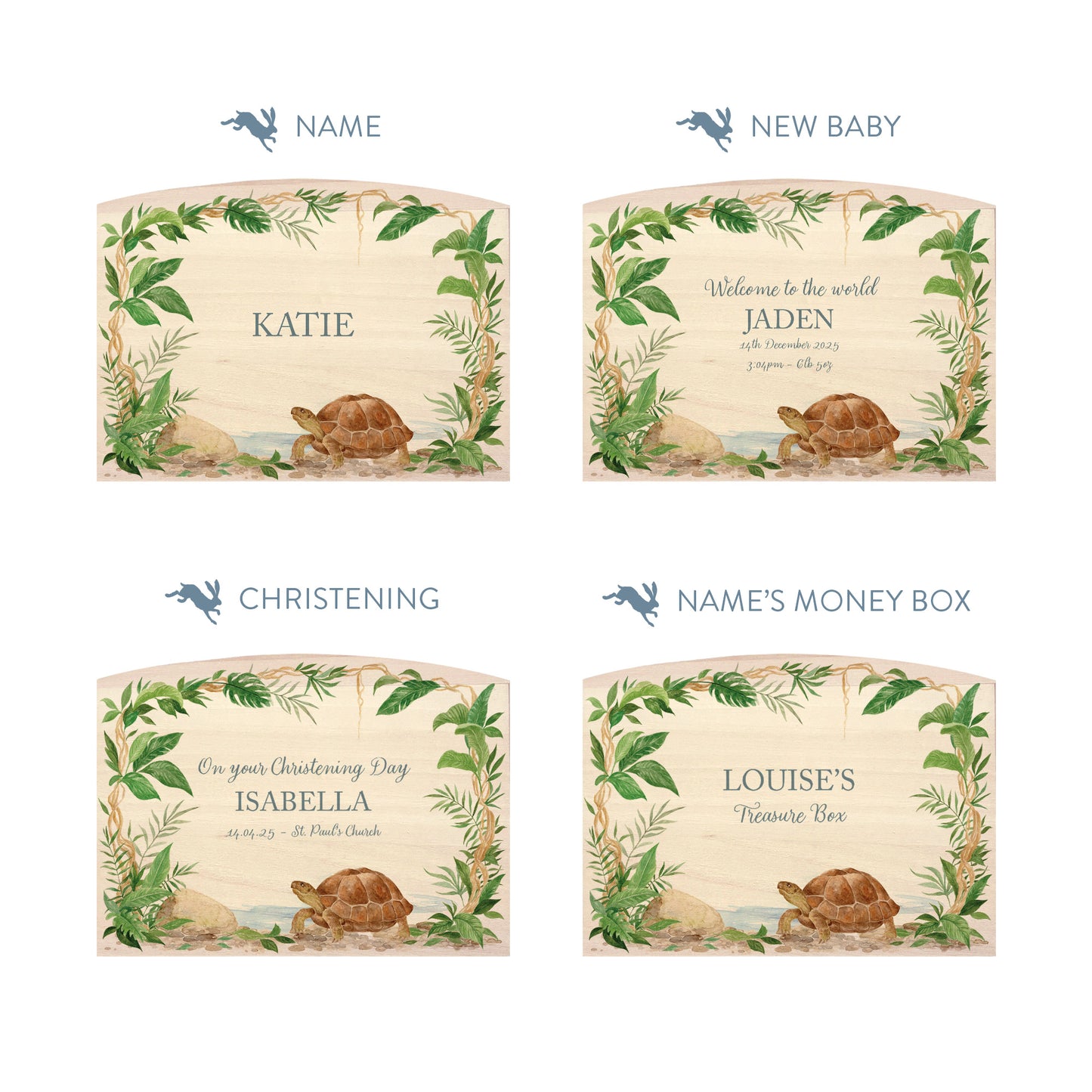 handmade personalised money box gift for new baby nursery