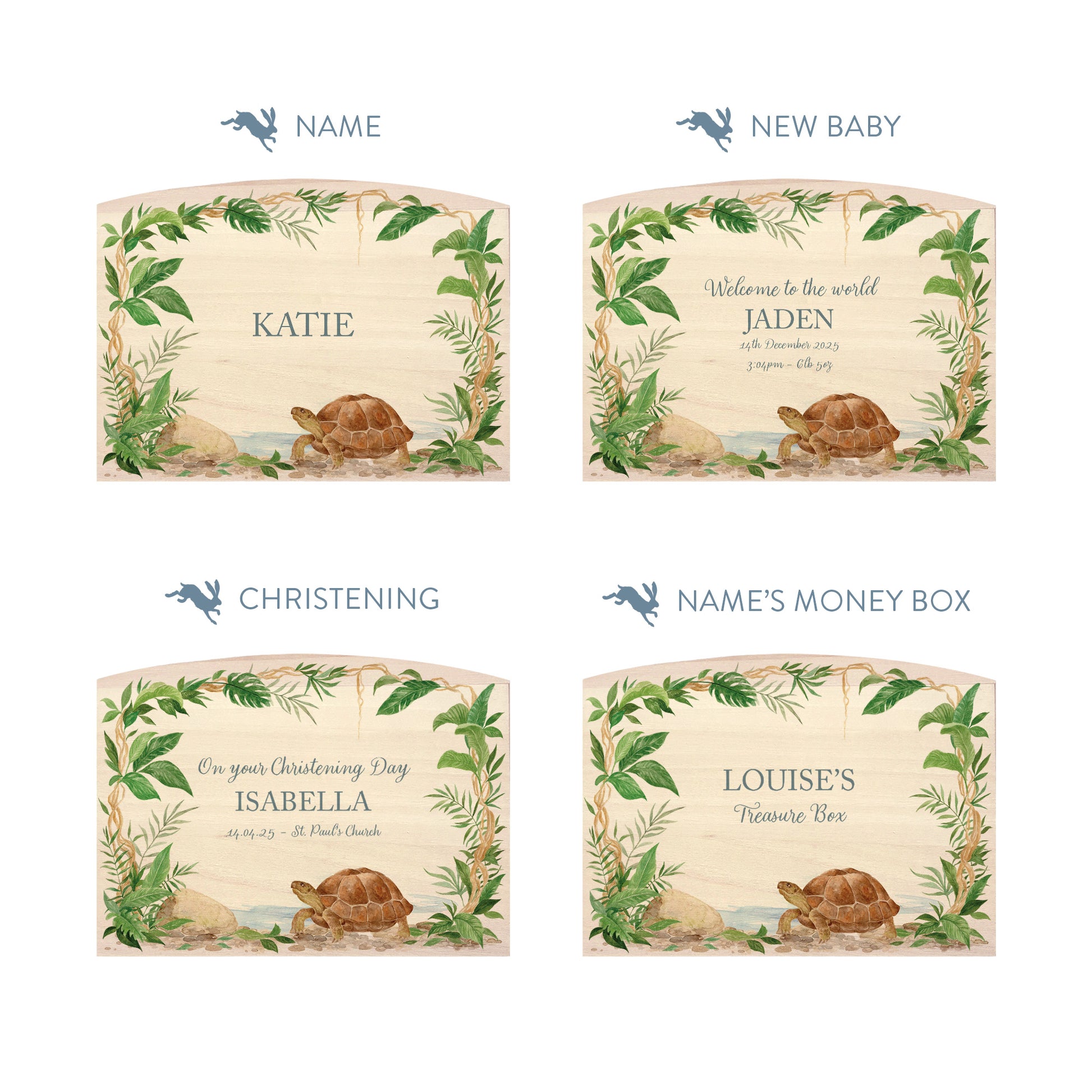 handmade personalised money box gift for new baby nursery