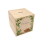 handmade childrens bedroom decor money box with watercolour animals, personalised money box with a tortoise design 