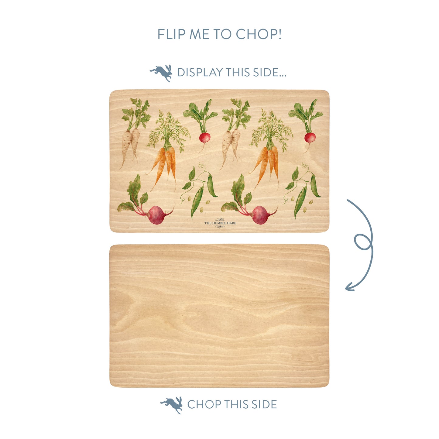 Vegetable Garden style wooden chopping board