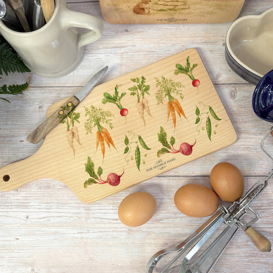 Vegetable Garden on our beech flip chopping board 