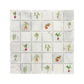 Mosaic tile showing a mixed vegetables painted in s watercolour design 