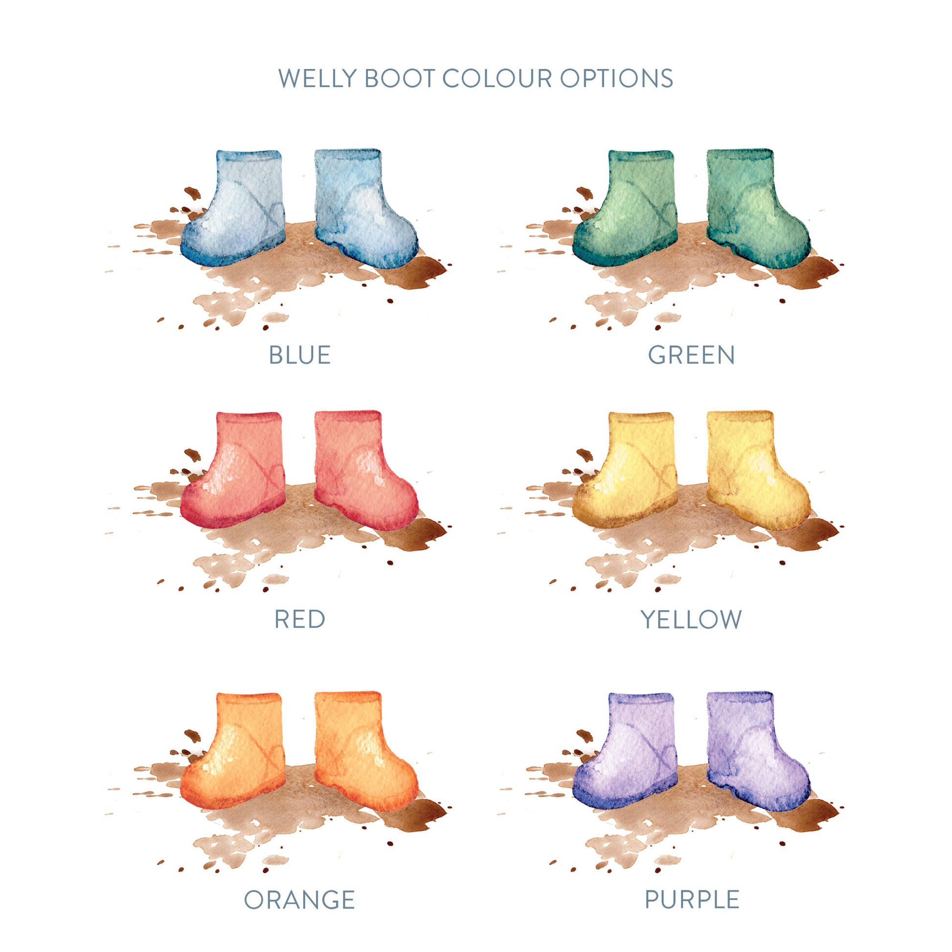 colour swatches to choose your childs colour. perfect was to remember your child making a special keepsake to remember them by